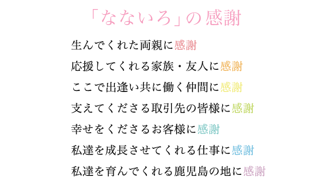 「なないろ」の感謝